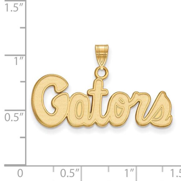 10k Yellow Gold U of Florida Small \'Gators\' Pendant